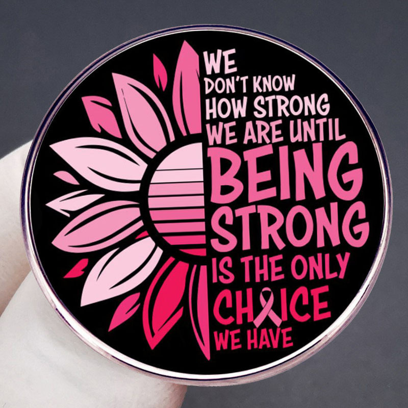 Erősebb női melltudatosság bross rózsaszín szalaggal feminista kitűző fém jelvény