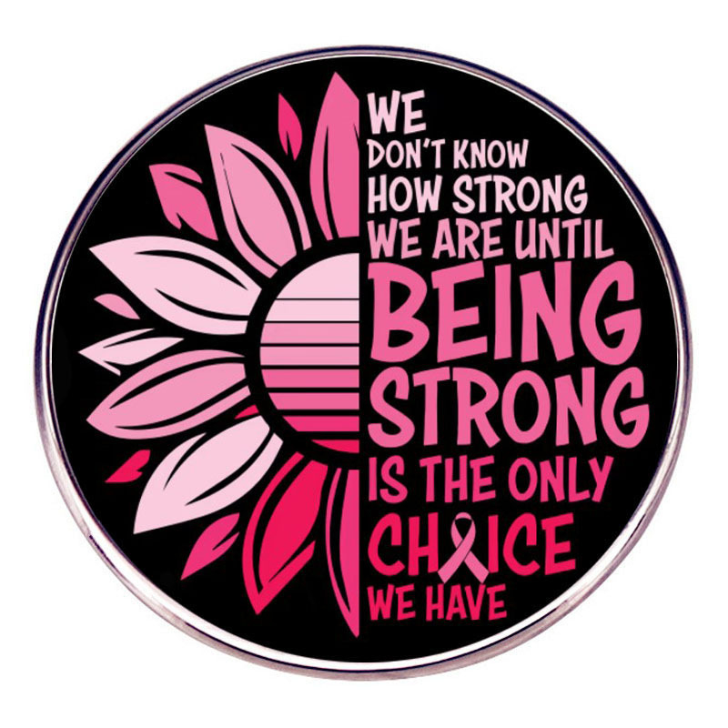 Erősebb női melltudatosság bross rózsaszín szalaggal feminista kitűző fém jelvény