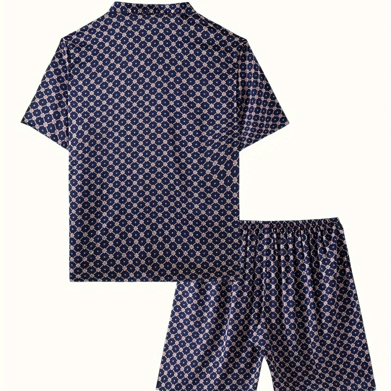 Uus suurte suuruste meeste pidžaamakomplekt koduriietele lühikeste varrukatega lühikesed püksid, mis on kodus hädavajalikud