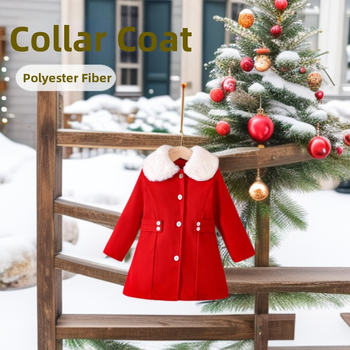 Jauna stila vidēja garuma mētelis vecākām meitenēm ar atlokāmu apkakli, jauks, vienkrāsains bērnu mētelis 2024. gada rudenim un ziemai