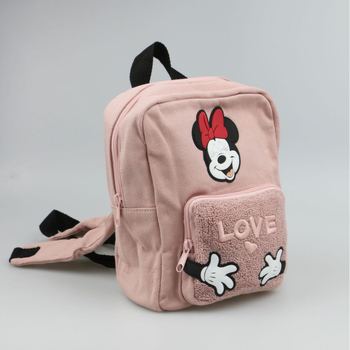 Uus roosa puuvillane lõuendkangas tikitud armastusega kaisus Minnie hüljes laste ja tüdrukute seljakott seljakott koolikott