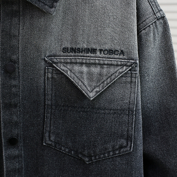 Poiste Korea stiilis teksajakk 2024. aasta sügisest uue stiiliga laste stiilis gradientpluus vabaaja särkjakk