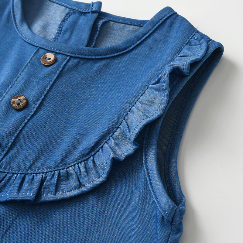 Teksariidest suvine vastsündinud tüdrukute varrukateta kombinesoon ha-mantel printsess suvine väliskaubandus piiriülene