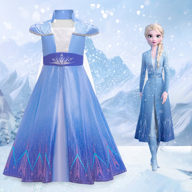 2025. gada bērnu kleita "Ledus sirds 2" - princeses Elsas tutu svārki, Cosplay, bērnu apģērbs