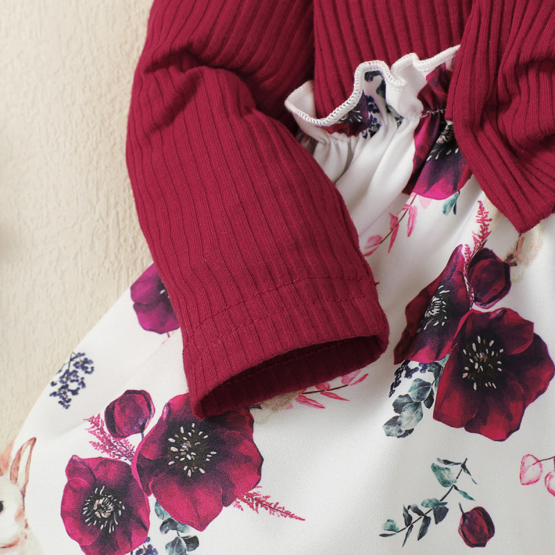 Nepriklausoma LAZADA tarpvalstybinė išskirtinė kūdikių ir vaikų palaidinė su triušio spaudos suknele