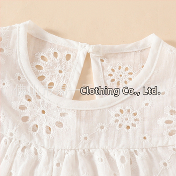 2024 Ново лято за бебе момиченце, сладко бяло топче със снежинка