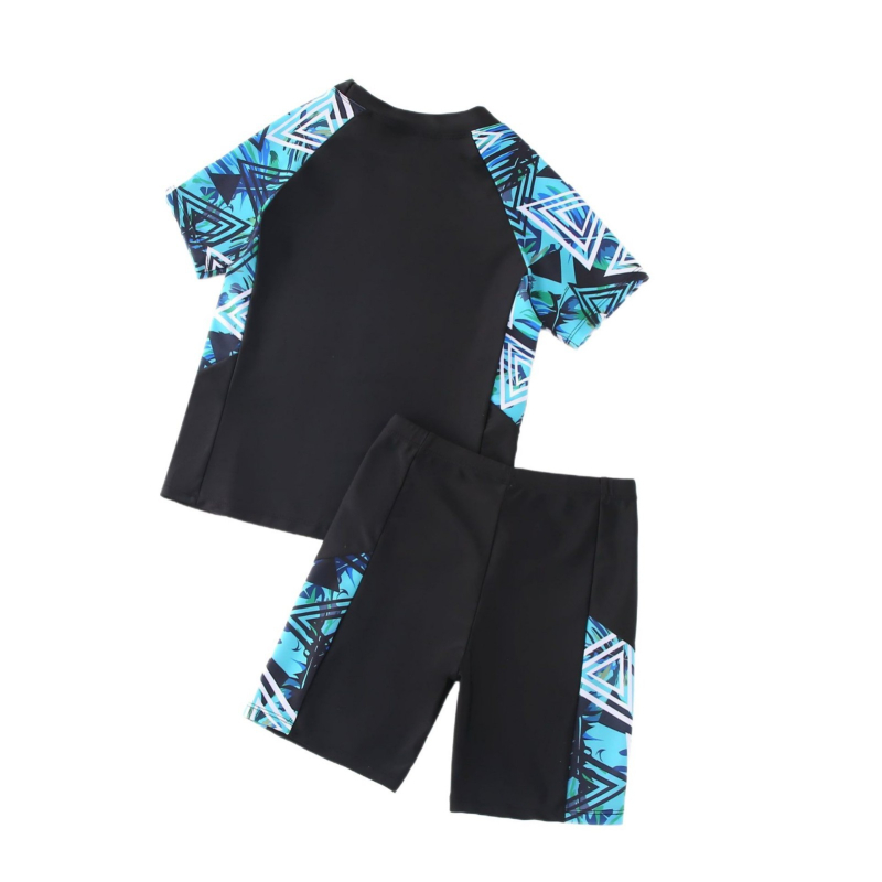 2024. aasta laste ujumistrikoo suurele poisile teismelisele väikesele poisile lõhestatud poiste ujumistrikoo kiiresti kuivav laste kolmeosaline ujumistrikoo komplekt