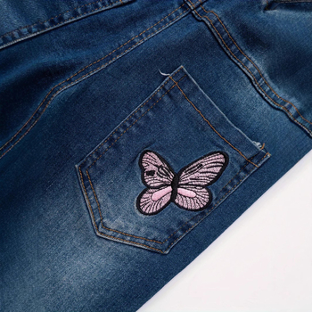 Νέο παντελόνι τζιν All-match με κέντημα και φιόγκο σε ίσια γραμμή