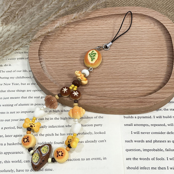 Βραχιόλι ψωμιού, φαγητό, παιχνίδι, μπρελόκ, σνακ, ζώο, σακίδιο πλάτης, κρεμαστό κόσμημα, προσωπικό DIY, χαριτωμένο, κινητό τηλέφωνο, αλυσίδα, χονδρική, κοσμήματα