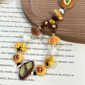 Βραχιόλι ψωμιού, φαγητό, παιχνίδι, μπρελόκ, σνακ, ζώο, σακίδιο πλάτης, κρεμαστό κόσμημα, προσωπικό DIY, χαριτωμένο, κινητό τηλέφωνο, αλυσίδα, χονδρική, κοσμήματα