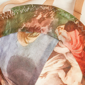 Τρισδιάστατο ατσάλινο δαχτυλίδι μέσης σε ευρωπαϊκό και αμερικανικό στιλ, στενή εφαρμογή, μικρό λουράκι με τυπωμένο τοπ