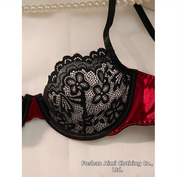 Y Ευρωπαϊκό και Αμερικανικό Εξωτερικό Εμπόριο Νοτιοανατολικής Ασίας Στυλ Σέξι Δαντέλα Πλέγμα Σέξι Ατσάλινο Δαχτυλίδι Εσώρουχα Σετ