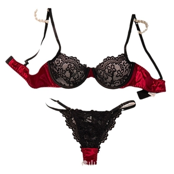 Y Ευρωπαϊκό και Αμερικανικό Εξωτερικό Εμπόριο Νοτιοανατολικής Ασίας Στυλ Σέξι Δαντέλα Πλέγμα Σέξι Ατσάλινο Δαχτυλίδι Εσώρουχα Σετ