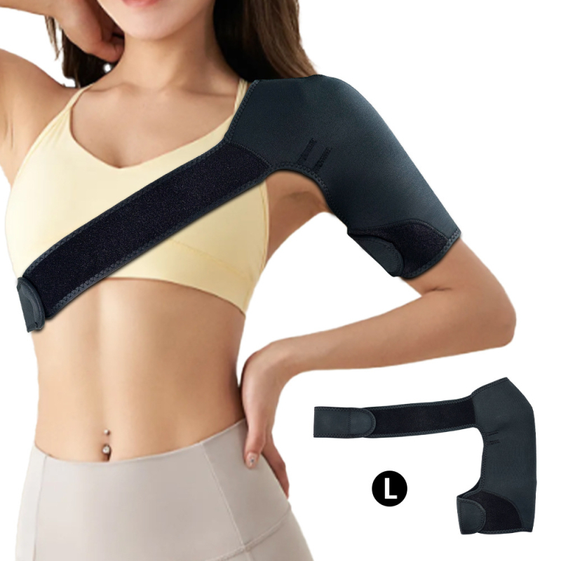 Šilta sportinė pečių apsauga iš SCR neopreno medžiagos, apsauga nuo įtempimo, reguliuojamas apsauginis pečių dirželis.