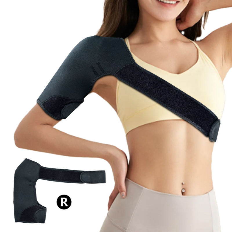 Šilta sportinė pečių apsauga iš SCR neopreno medžiagos, apsauga nuo įtempimo, reguliuojamas apsauginis pečių dirželis.