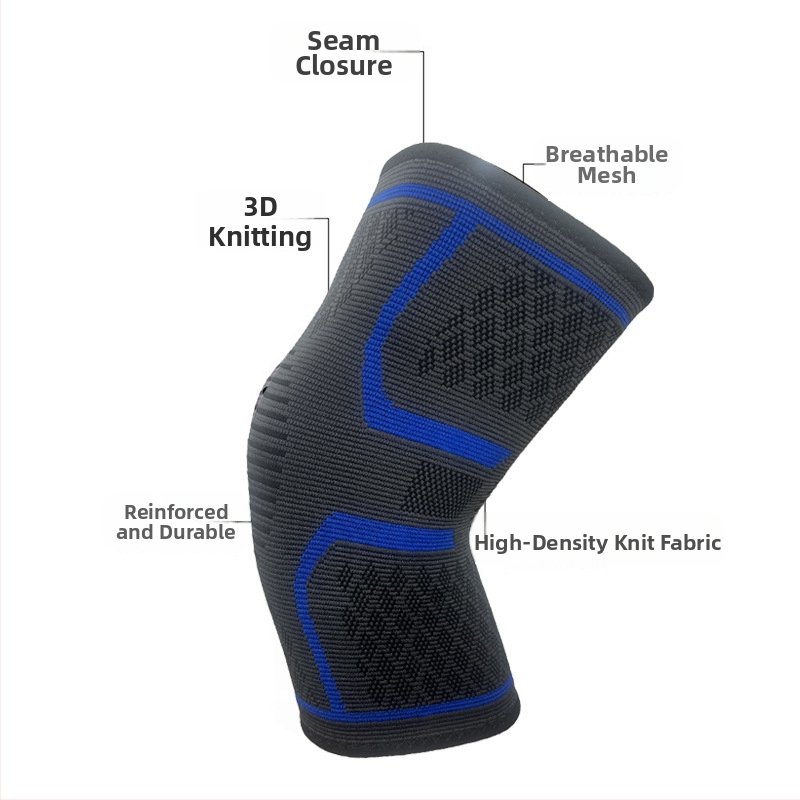 Chránič kolien s tlakovým popruhom, navíjanie, basketbal, beh, fitness, jazda na koni, pletený, športový, stlačený, priedušný