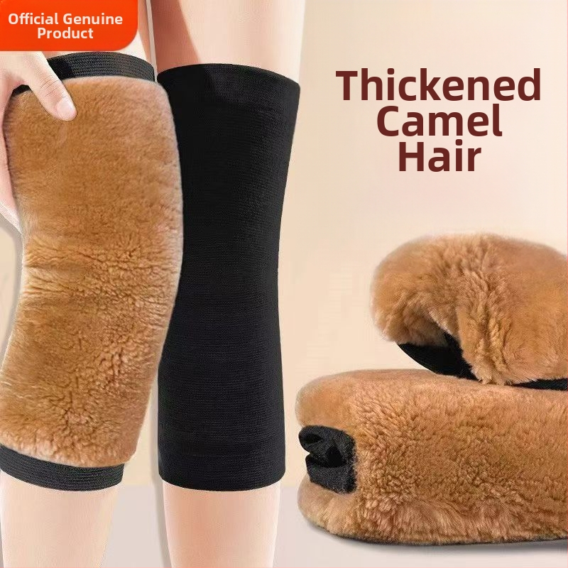 Jesenné a zimné teplé návleky na kolená z ťavej srsti s flísovou podšívkou, zahustené, odolné voči chladu, teplé kolenné kĺby, staré a studené nohy, cyklistika pre mužov a ženy