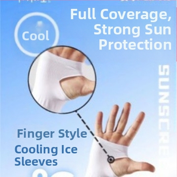 „Camiwu“ apsauga nuo saulės, didelėmis rankovėmis, vyriška, plius dydžio, vyriška ir moteriška rankų apsaugos rankovė „Ice Silk ice Summer“.