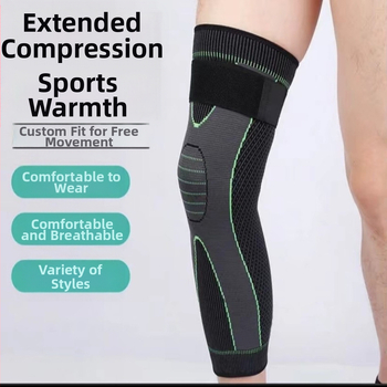 Μακριές ζεστές επιγονατίδες με επένδυση fleece για άνδρες και γυναίκες, αντιολισθητικές επιγονατίδες χονδρικής, μακριές λουρίδες από νάιλον, επιγονατίδες από αψιθιά