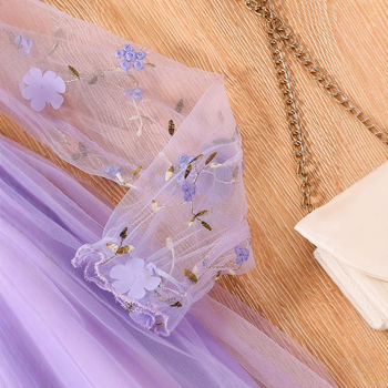 Tüdrukute suvekleit, suvine uus laste armas lilleline lääne stiilis pikk kleit, suurtele lastele mõeldud prantsuse printsessikleit, trendikas