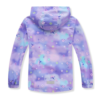 Djevojke Nova Macron šarena gradijentna vjetrovka s kapuljačom, vodootporna topla majica s otvorenim prsima i patentnim zatvaračem, odjeća za vanjsku upotrebu
