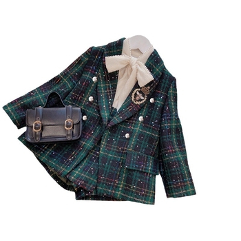 Dievčenský kostým Aile rabbit, jarný nový, dievčenský kostým v štýle college, malý, dvojdielny, RT229