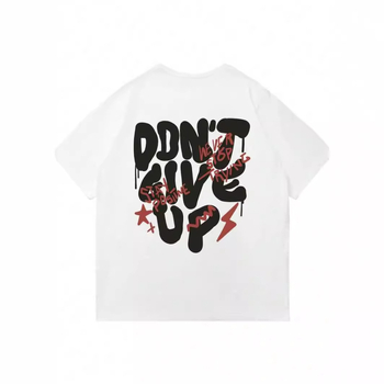 Cezhraničné priame dodávky American Street Tide Graffiti na chrbte s veľkými písmenami, ťažké 230g hip hopové profilové pánske tričko