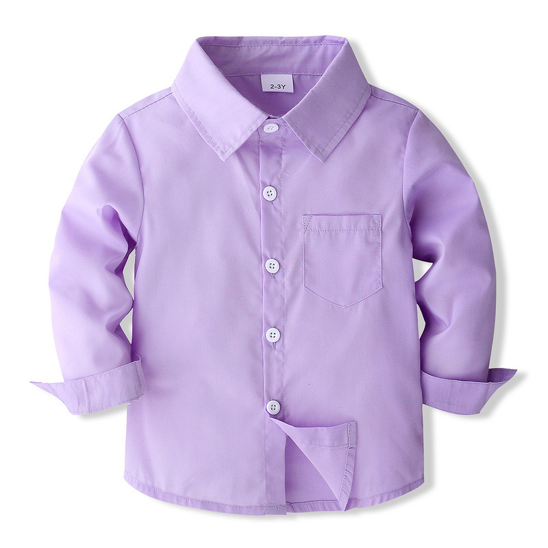 Allikas tootjad hulgi laste pikkade varrukatega lahtised lillad särgid kevad- ja sügispoiste härrasmehe kleit ametlik särk