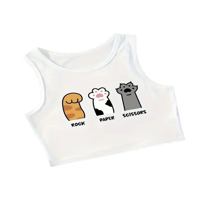 2025 Nové cezhraničné letné tielko Spice Girls bez rukávov, krátke sexy trendy značkové potlačené malé tielko pre ženy