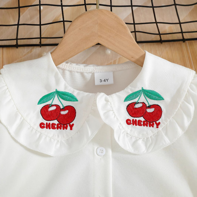 Piiriülene otsemüük, uued tüdrukute suvised lühikeste varrukatega kardiganid, koomiksiga, puuvilja-kirsi mustriga jakk hulgimüügist