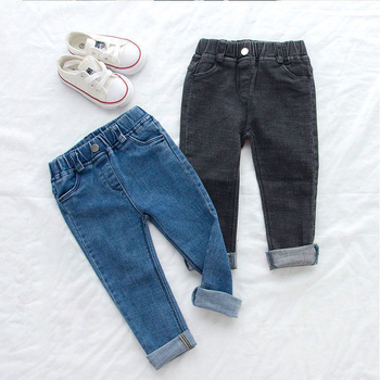 Naiste sügis- ja talveriided, laste teksad, beebide lääne stiilis riided, laste erilised trendikad Korea stiilis riided, fliisvoodriga, paksendatud, kitsad ja elastsed püksid