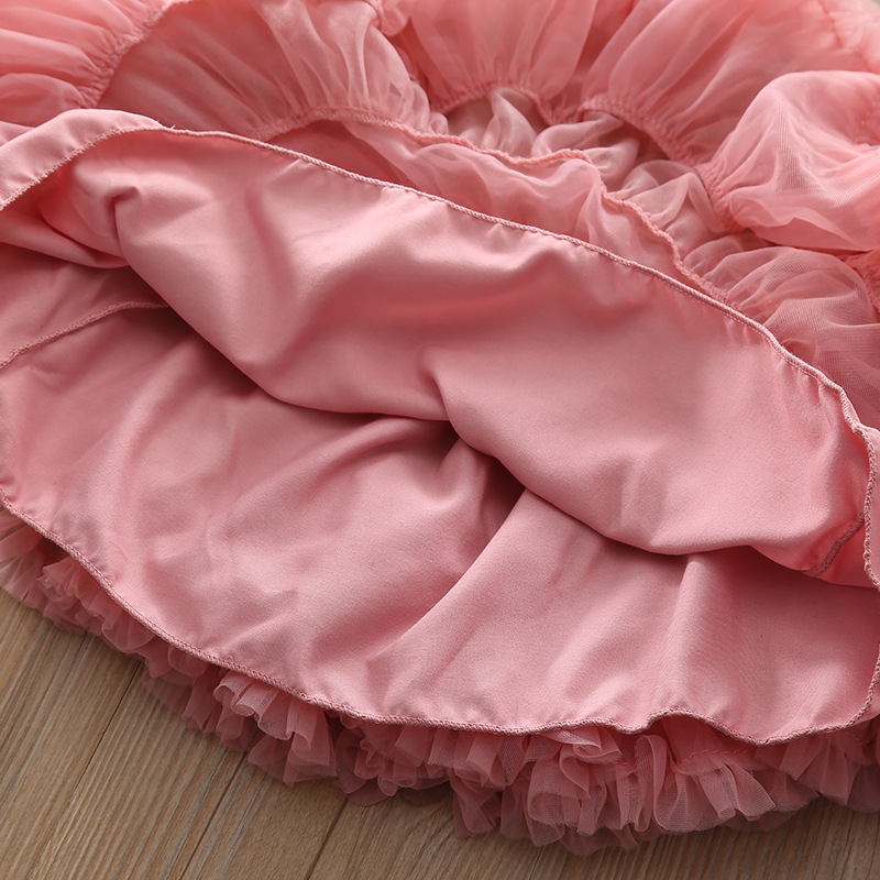 Tüdrukute ülikond 2024 sügis ja talv uus roosa kirsi värvi kampsun, kardigan, seelik, beebi kootud top kaheosaline komplekt