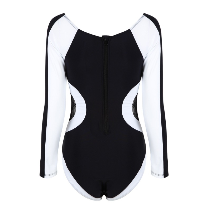Costum de baie european și american pentru comerț exterior, stil costum de baie dintr-o singură piesă pentru femei, costum de snorkeling cu mânecă lungă, cu protecție solară, cu uscare rapidă, costum de surf pentru meduze, izvoare termale