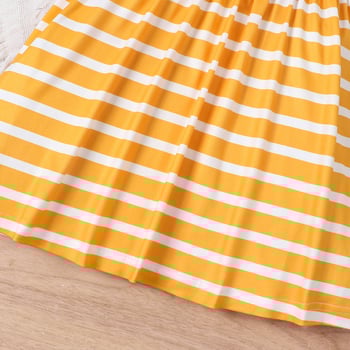 Tüdrukute suvine väliskaubanduse hulgimüük päevalilleprindiga varrukateta seelik triibuline seelik täpiline seelik kolmeosaline komplekt