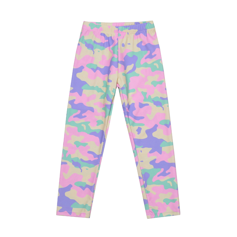 Väliskaubanduse tehase tüdrukute roosa kamuflaažujumistrikoo lõhenenud päikesekaitse pikkade varrukatega püksid ujumisriided surfisukeldumisülikond