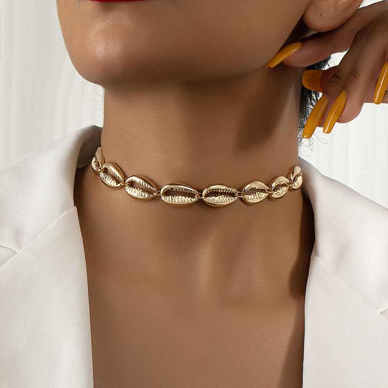 Euroopa ja Ameerika Ühendriikide piiriülesed uued ehted, boheemlasliku moekujunduse tundega koorikuga kaelakee, retrohõnguline rangluukett