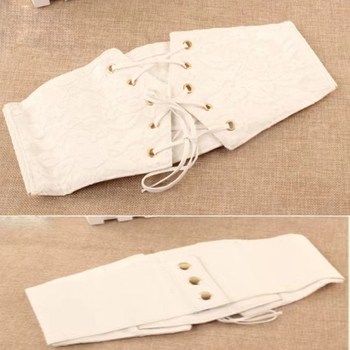 Piiriülene kuum müük Naiste elastne dekoratiivne vöö roosilillepitsiga ja kleidi vöökoha pitsist pitskinnitusega laos.