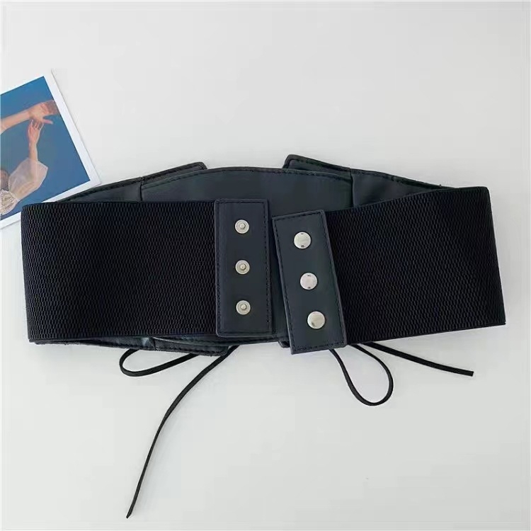 Piiriülene kuum müük Naiste elastne dekoratiivne vöö roosilillepitsiga ja kleidi vöökoha pitsist pitskinnitusega laos.