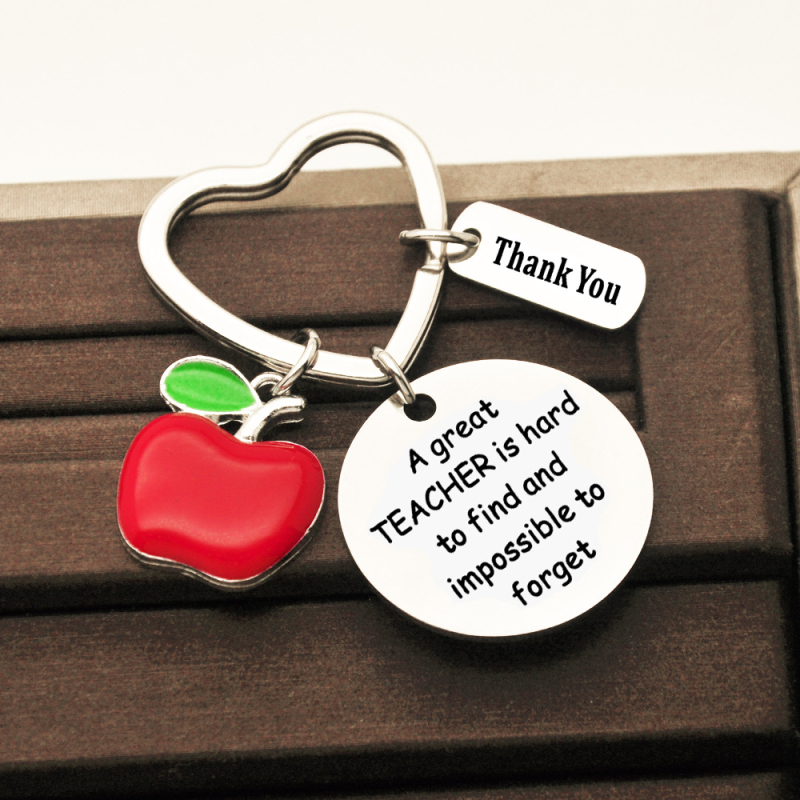 Dovanos užsienio šalims Mokytojo dienos dovanos Puikus mokytojas yra sunkus „Apple Keychain“ galima pataisyti