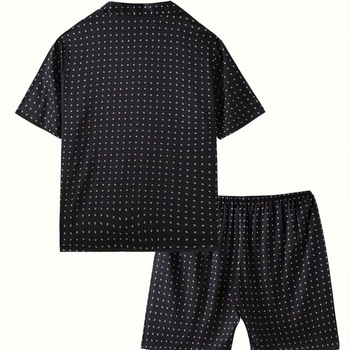 Νέο σετ πιτζαμών για άνδρες μεγάλου μεγέθους, ρούχα για το σπίτι, κοντομάνικα σορτς, απαραίτητα για το σπίτι