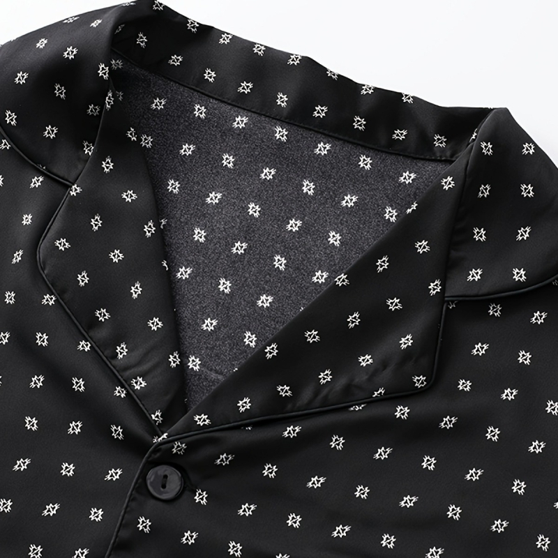 Jauns liela izmēra modes vīriešu pidžamu komplekts mājas apģērbam īsām piedurknēm, kas ir svarīgi mājās