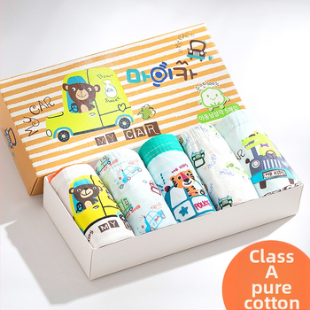 Laste puhtast puuvillast kolmnurkne aluspesu, A-klassi poiste aluspesu, beebide laste aluspesu, täispuuvillast multifilmikarbis Korea stiilis