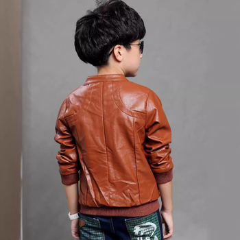 Dječja jakna cuhk prekogranična PU motociklistička koža 100-160 dječja kožna jakna