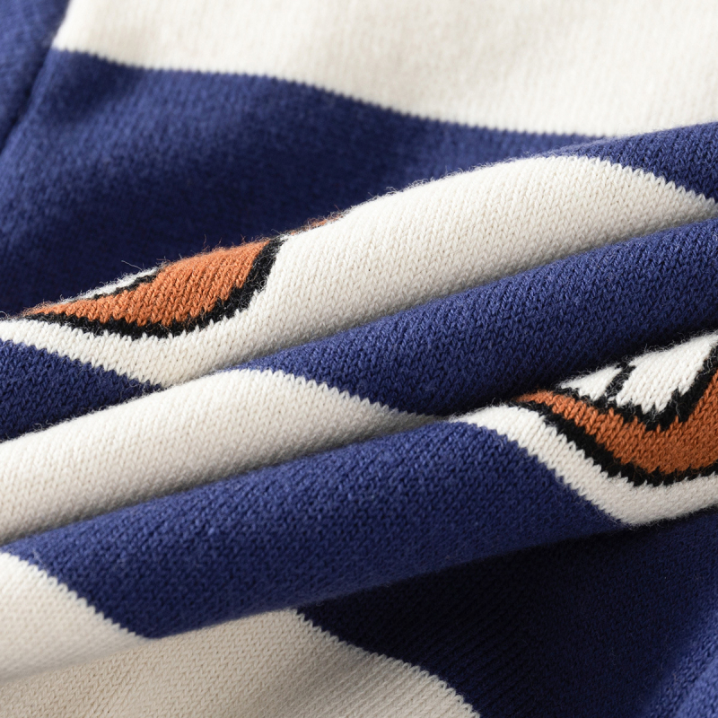 2025 Őszi Új Koreai Stílusú Fiú Pulóver Gyermek Kötöttáru Pulóver Csíkos Baba Inggallér Pulóver Nagykereskedelemben