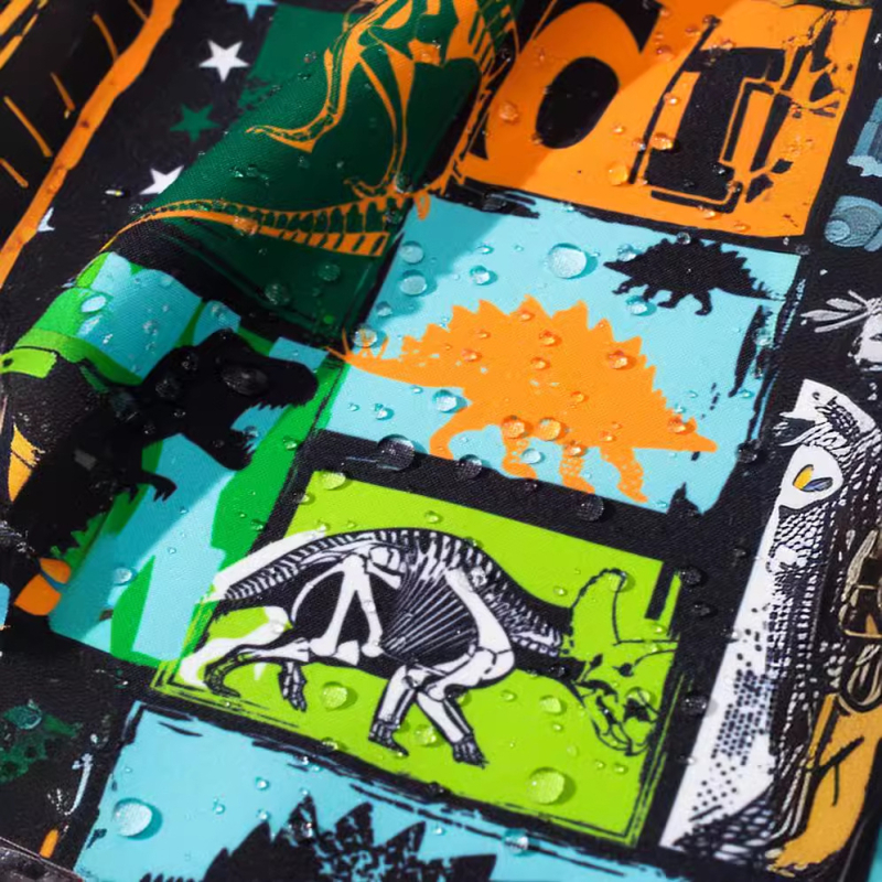 Proljetna i jesenska nova dječja jakna s printom dinosaura, lijepa vanjska vodootporna jakna, prozračna jakna bez kape, jakna s patentnim zatvaračem, majica