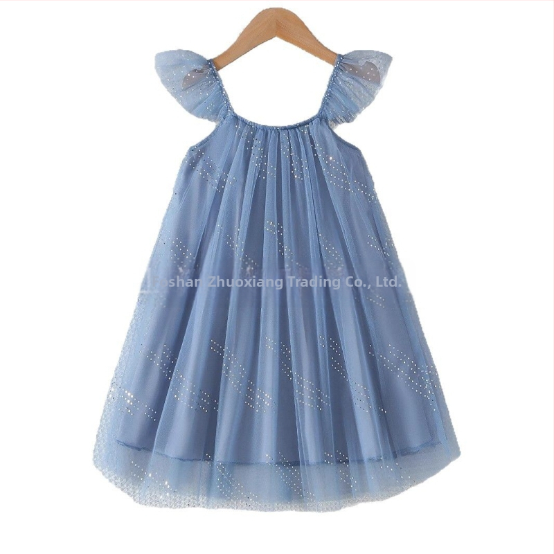 2024 Трансграничен нов стил за малки и средни деца и момичета Giros Мечтана рокля от тюл с пайети Amazon Independent Station