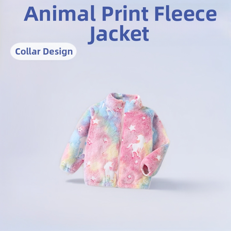 Djevojački kaput s reverom 2024. Nova šarena dvostrana baršunasta gornja odjeća