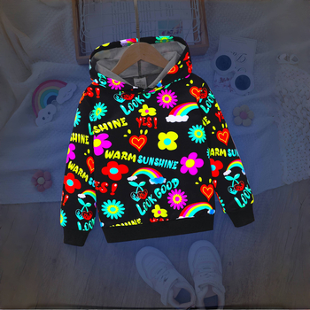 Ārējās tirdzniecības pavasara un rudens meiteņu siltā kapuces jaka ar garām piedurknēm, bērnu ziedu raksta džemperis mazuļiem