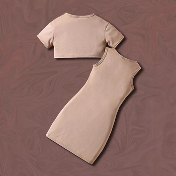 Letné dievčenské šaty s krátkym rukávom a potlačou, cezhraničný zahraničný obchod INS, dvojdielna súprava NEW YORK USA