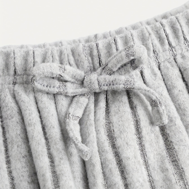 Cezhraničný zahraničný obchod INS Dievčenské letné oblečenie Detské oblečenie Rebrovaný pletený top so škrabancami Široké nohavice Nohavice vhodné pre 1-8 rokov